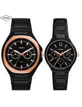 RELOJ PAREJA HOMBRE Y DAMA FOSSIL EVANSTON BQ2645 SET