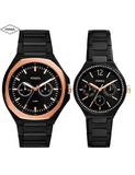 RELOJ PAREJA HOMBRE Y DAMA FOSSIL EVANSTON BQ2645 SET