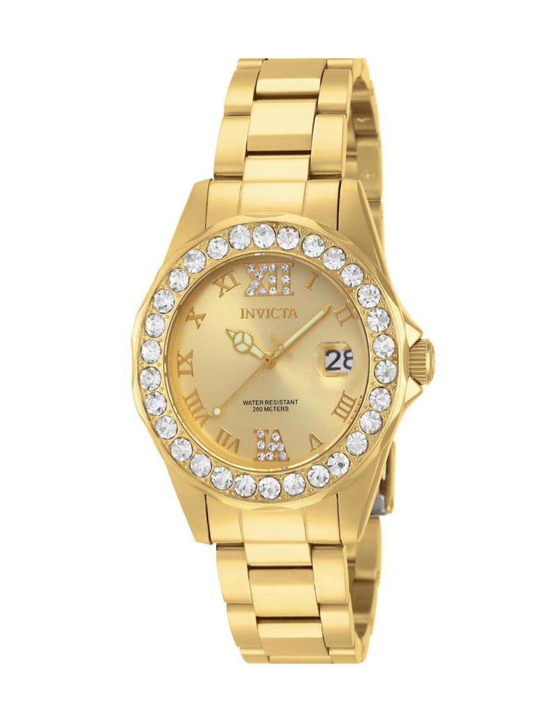 Reloj dorado invicta sale