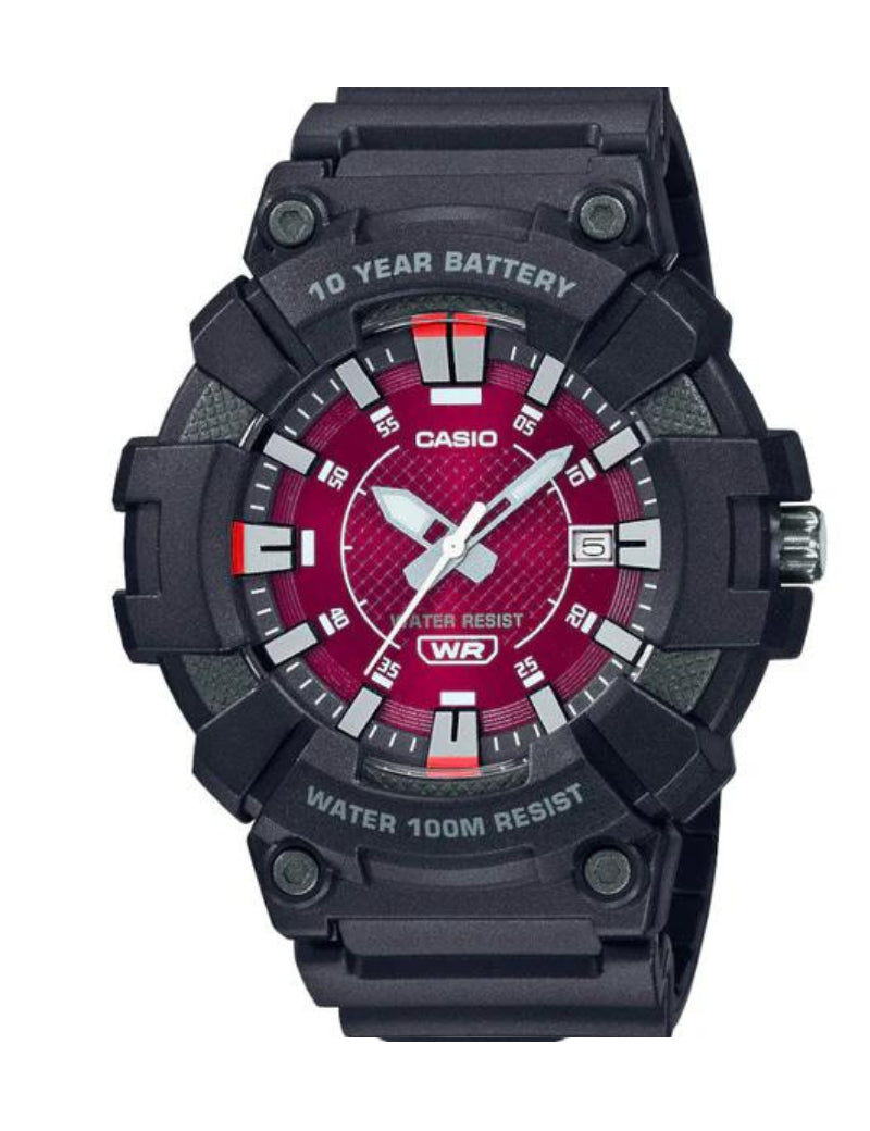 Casio Orologio Sportivo MW-610H-1AVCF, Uomo/Donna, Resistente 100m, Batteria 10 Anni, Datario, Design Accattivante